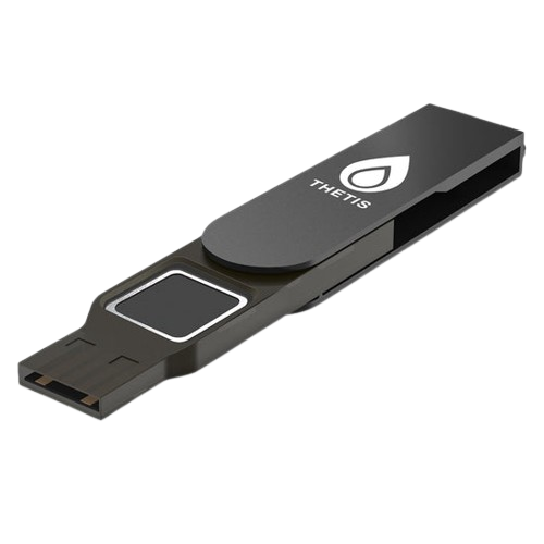 Thetis FIDO2 BioFP Security Key - Passkey, USB-A, Fingerprint